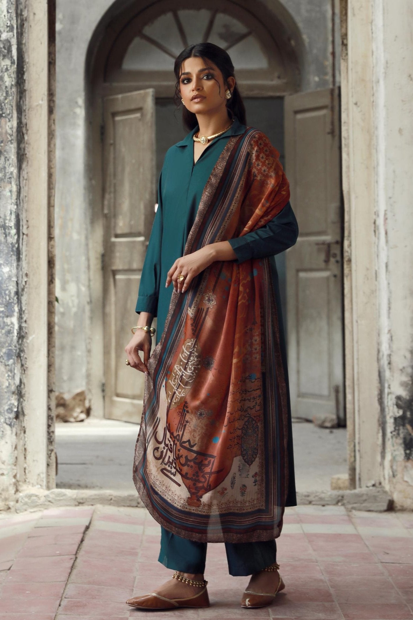 Dasht (Desert) - Rust Scarf