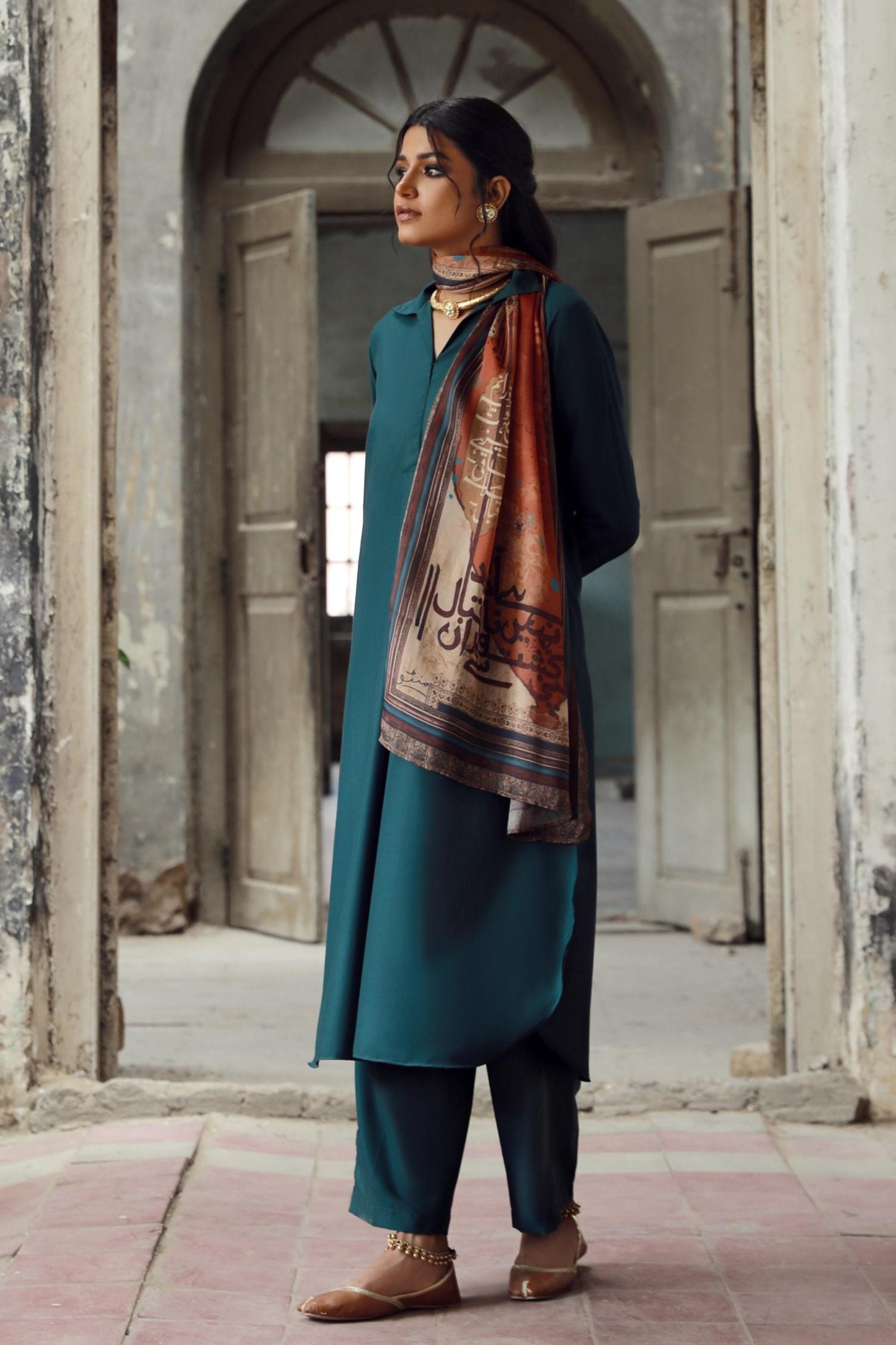 Dasht (Desert) - Rust Scarf