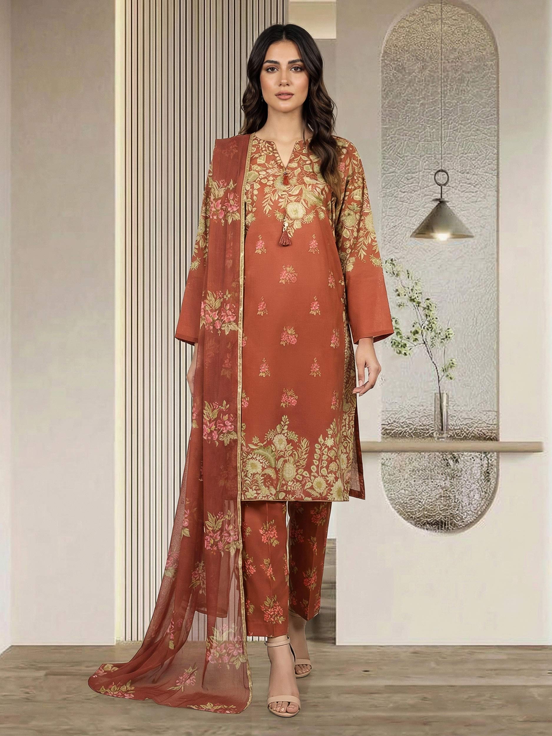 3 Piece Lawn Suit (Pret)