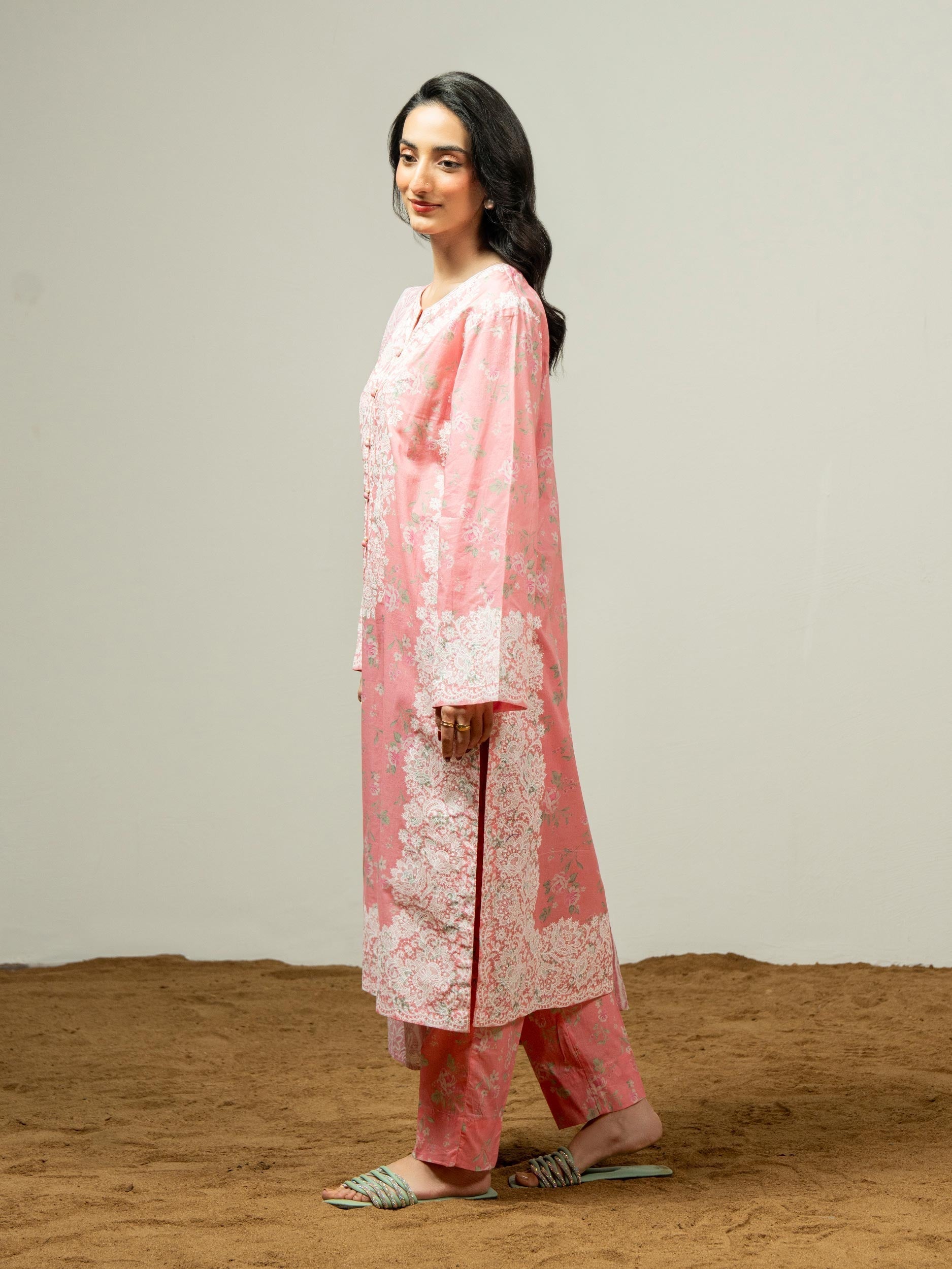3 Piece Lawn Suit-Paste Print (Pret)