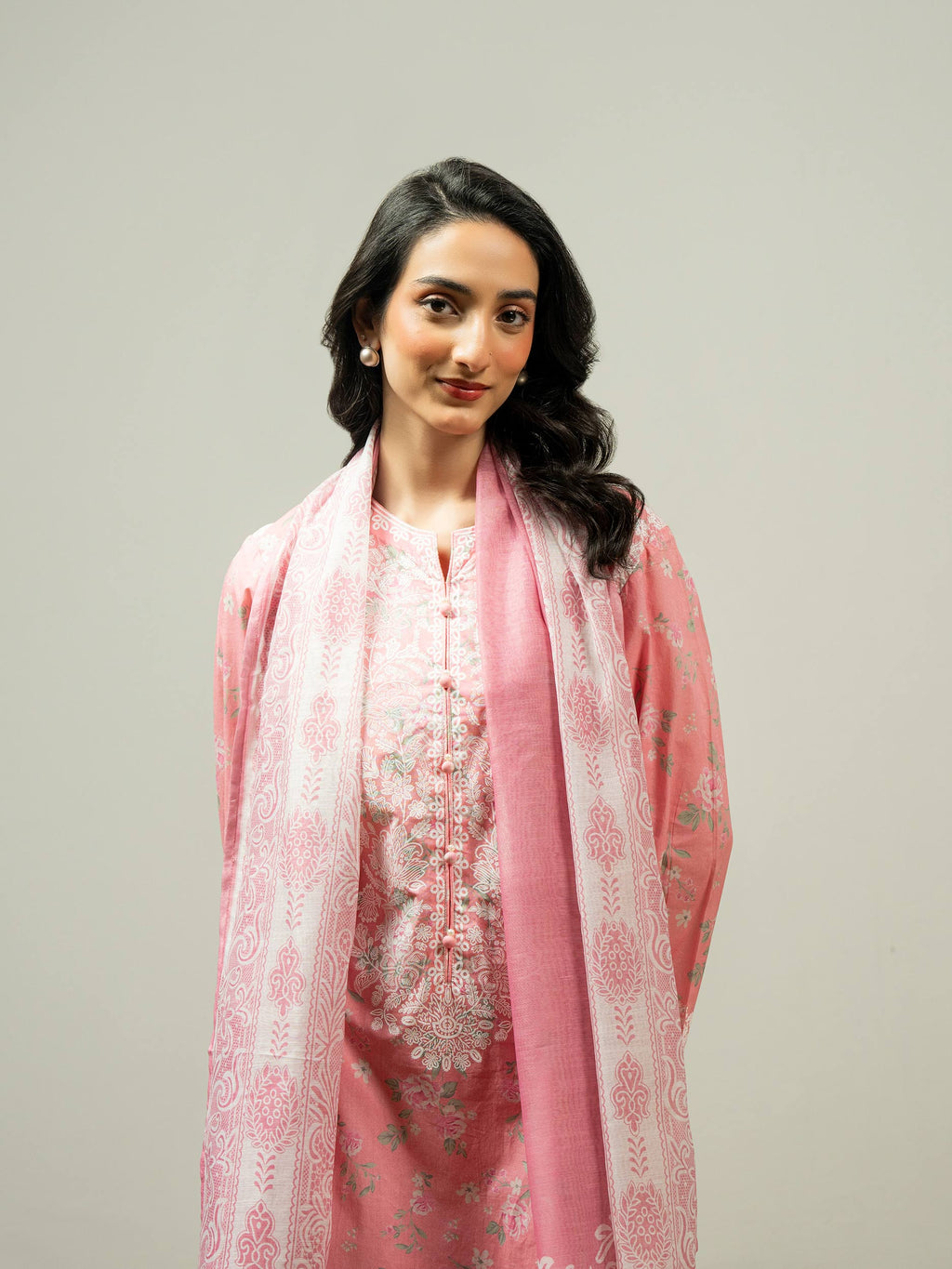 3 Piece Lawn Suit-Paste Print (Pret)