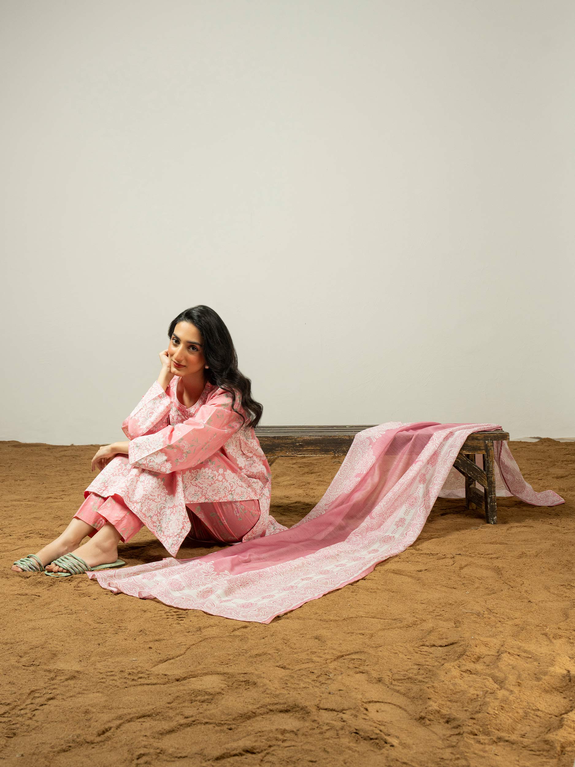 3 Piece Lawn Suit-Paste Print (Pret)