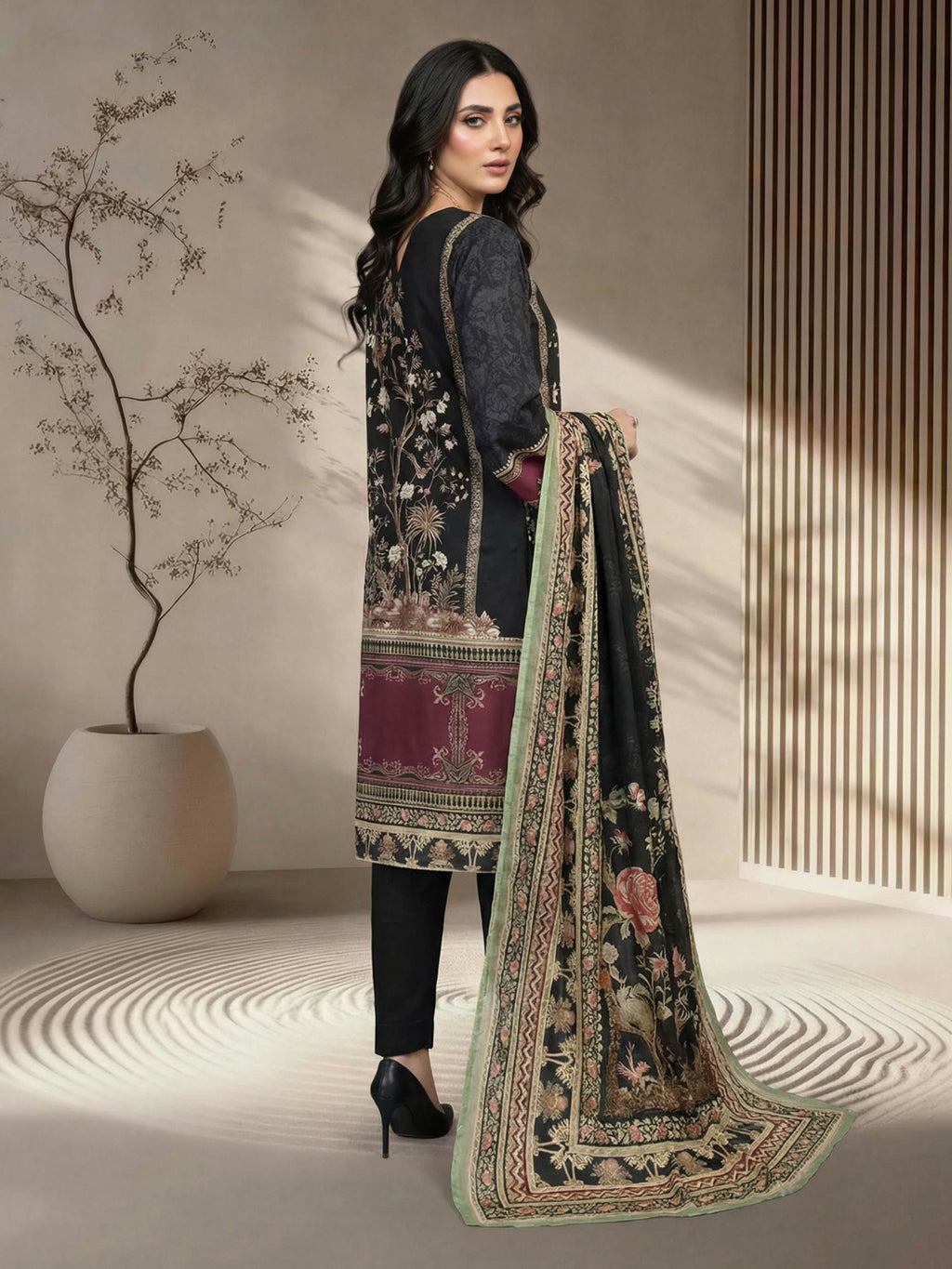 3 Piece Silk Suit (Pret)