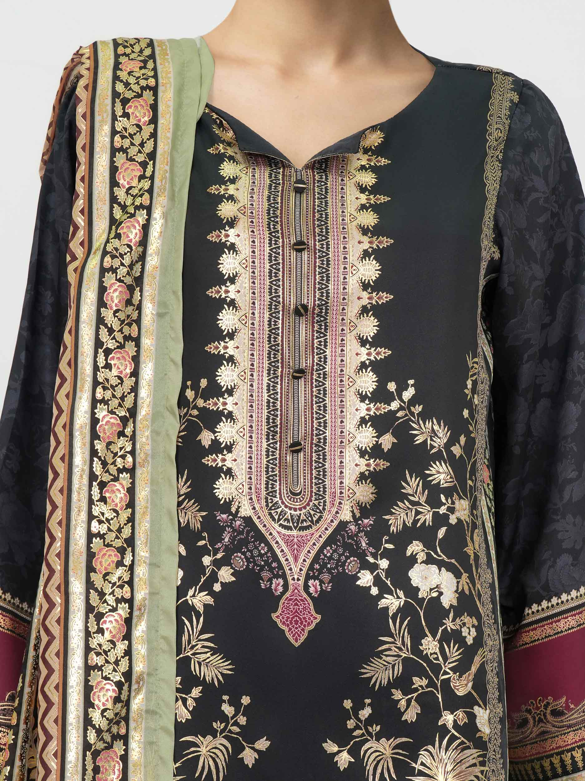 3 Piece Silk Suit (Pret)