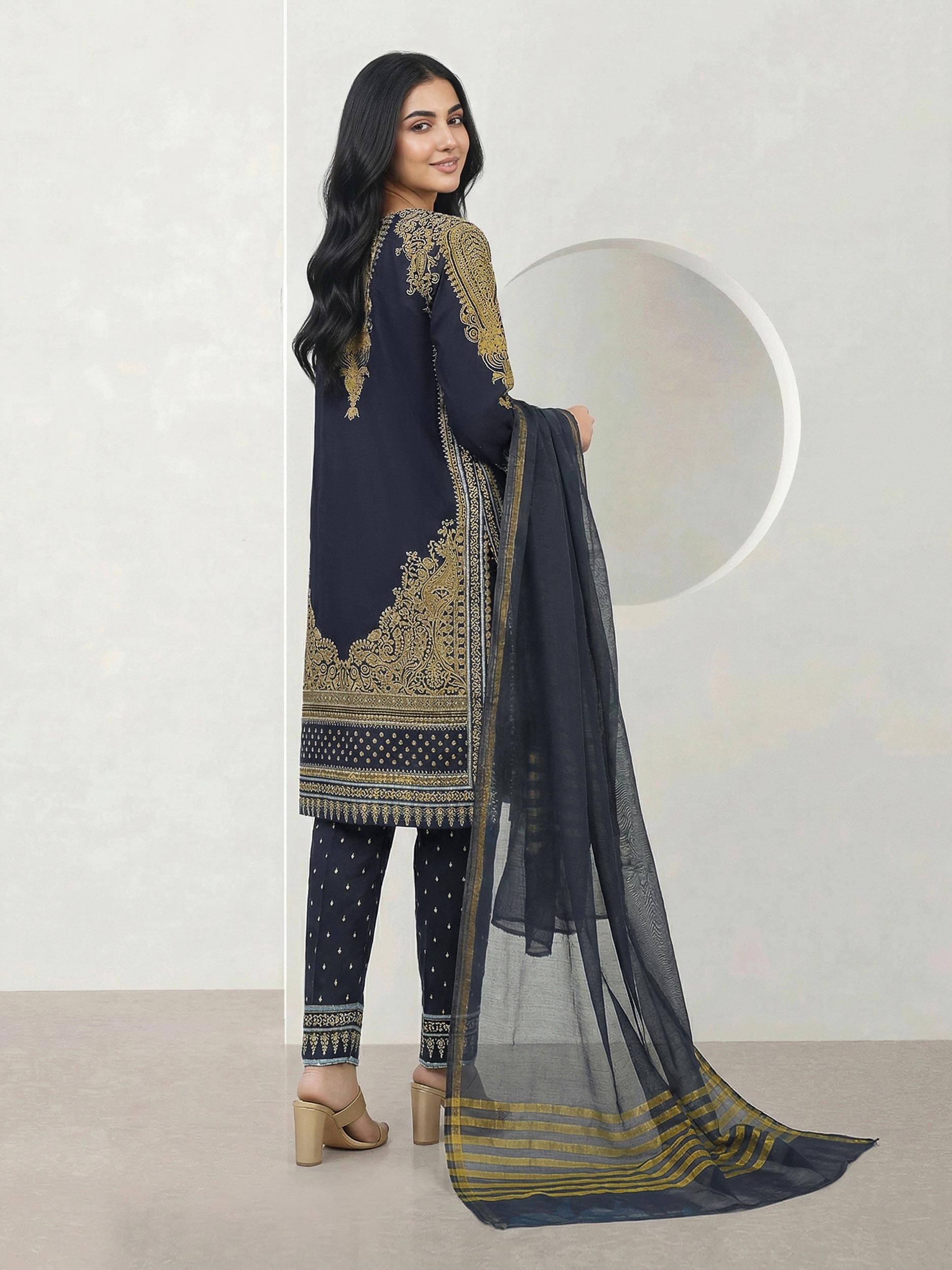 3 Piece Cambric Suit (Pret)