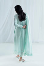UAE-3 Piece Embroidered Lawn Suit with Borders, Bunches and Silk Dupatta FE-52079