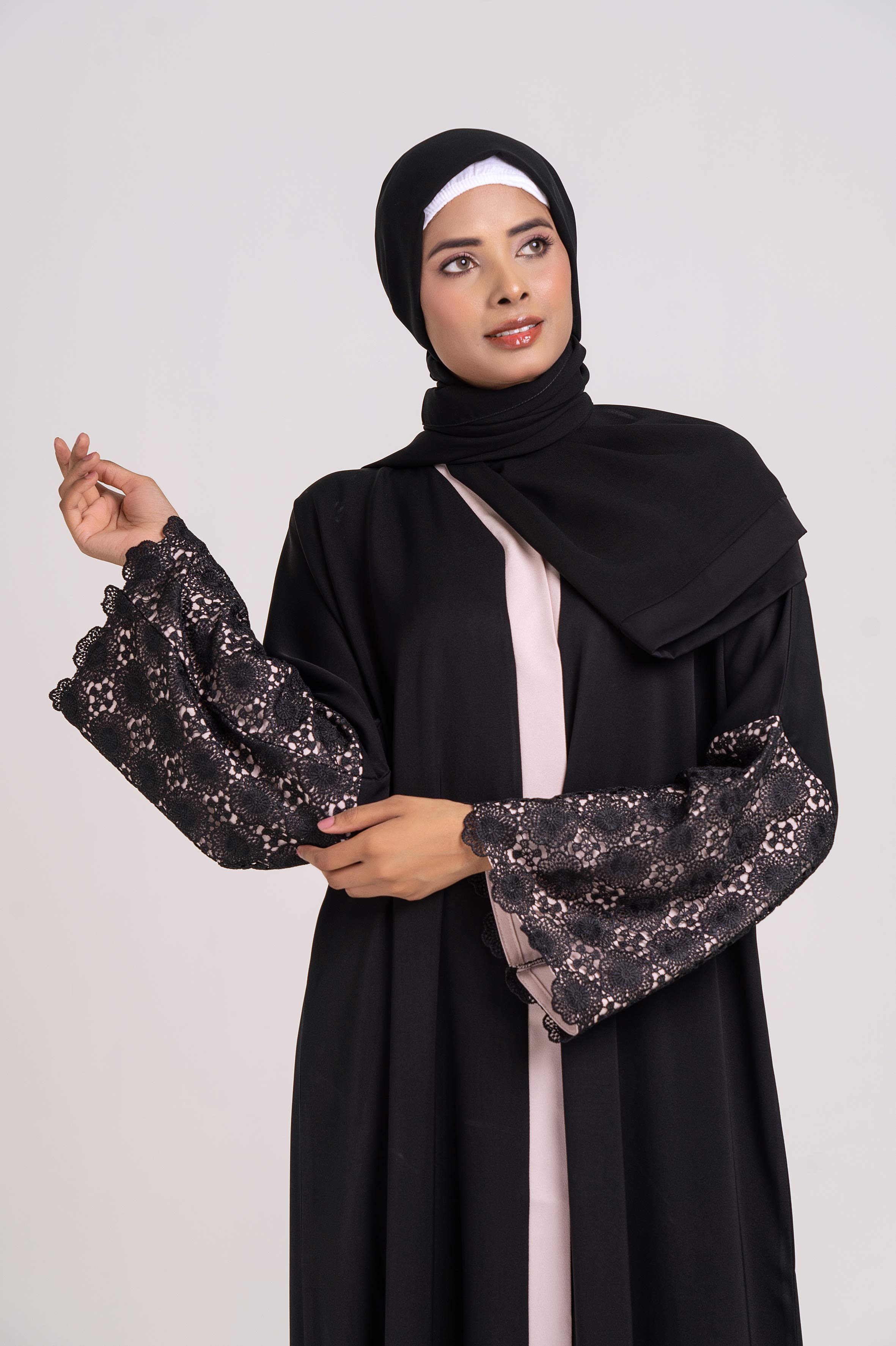 Lunar Grace Buttoned Abaya