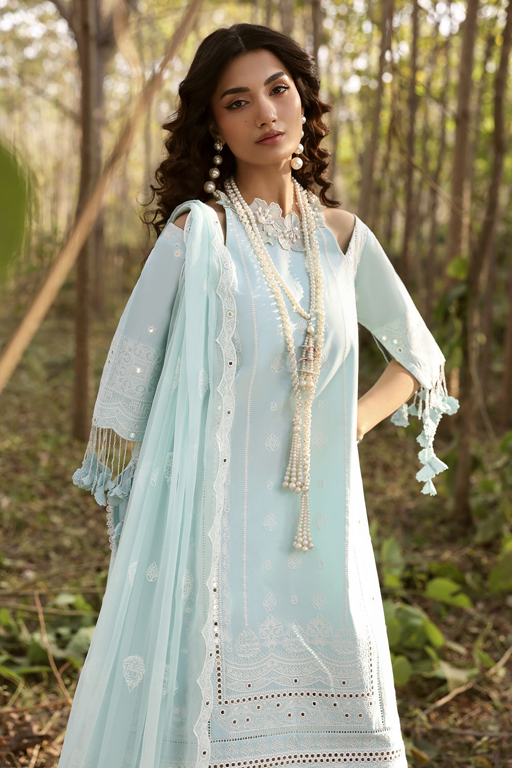 UAE-3 Piece Sequins Embroidered Lawn Suit with Chiffon Dupatta PM-62024