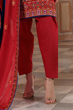 UAE-3 Piece Embroidered Lawn Suit with Embroidered Borders CL-52449