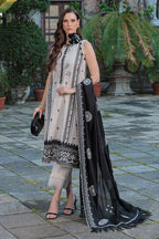 UAE-3 Piece Embroidered Lawn Suit with Embroidered Denting Dupatta DN-52046