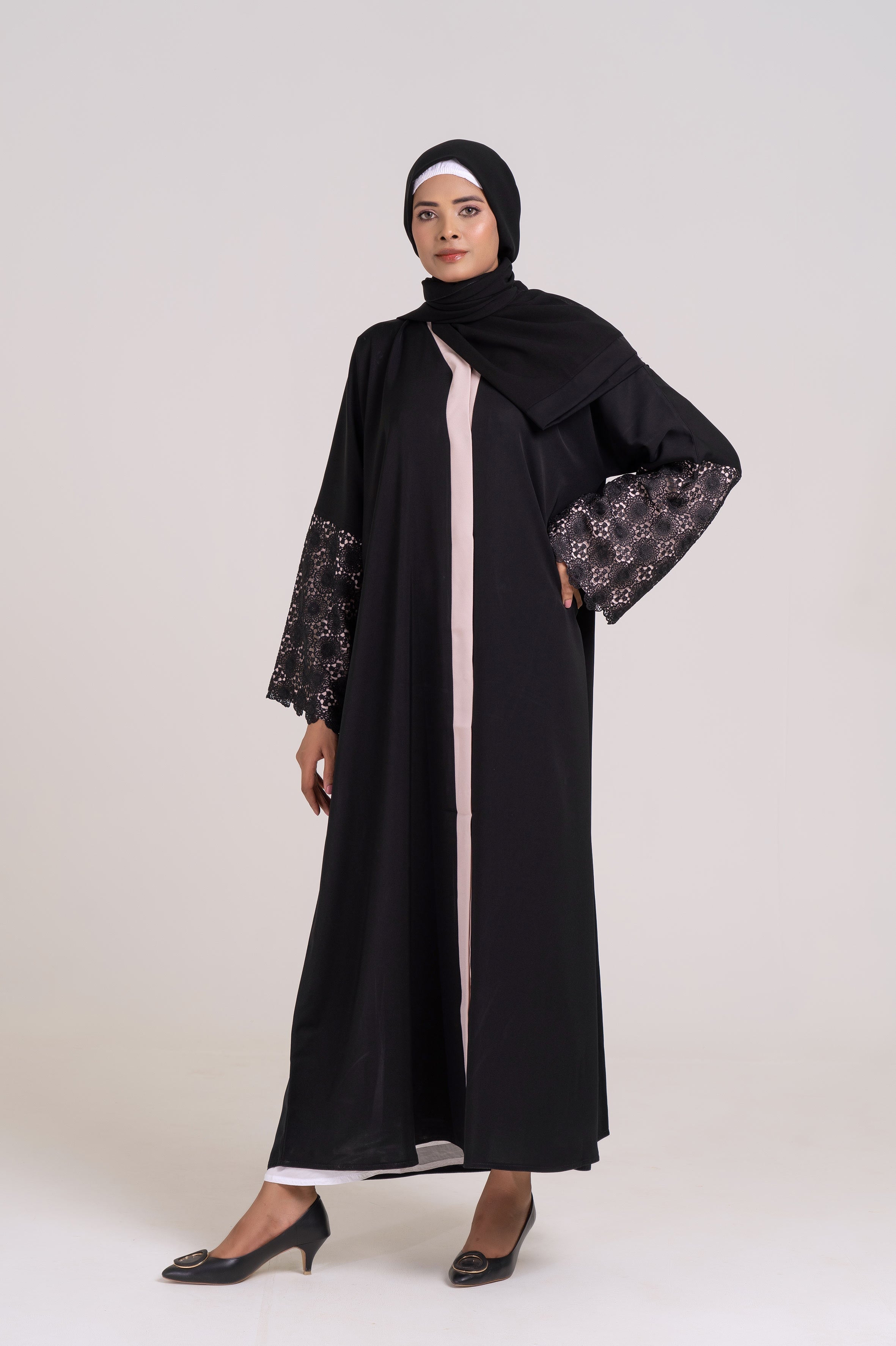 Lunar Grace Buttoned Abaya