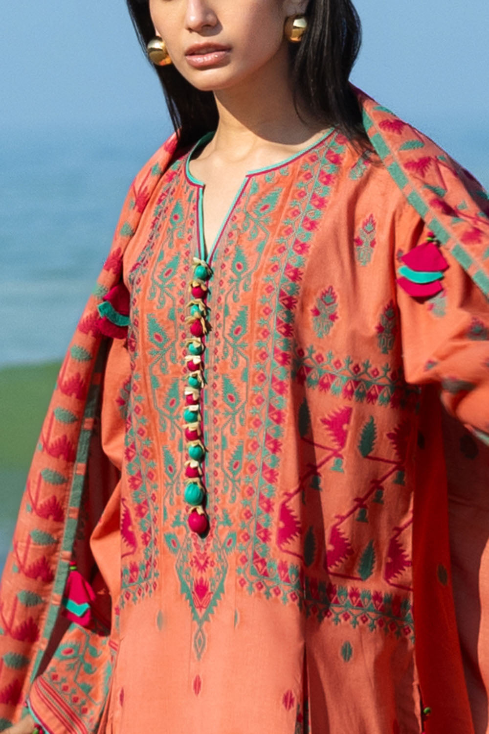 UAE-3 Piece Jacquard Suit with Jacquard Dupatta MJ-52011