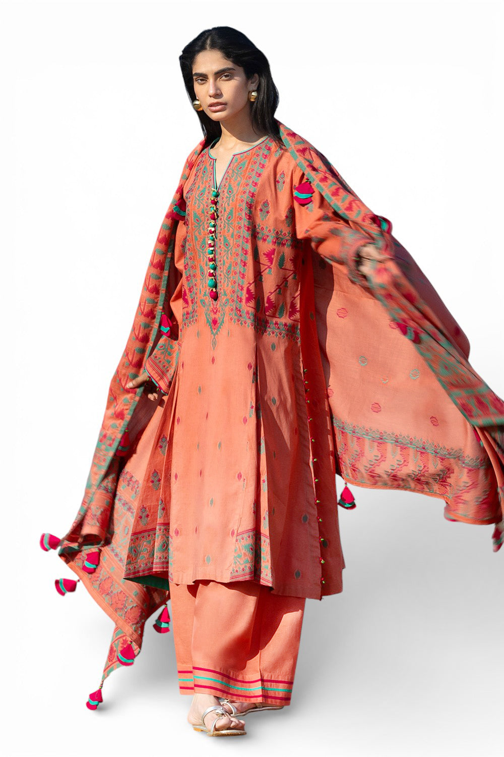 UAE-3 Piece Jacquard Suit with Jacquard Dupatta MJ-52011