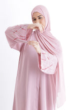 Larisa Pink Abaya with Belt