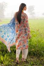 UAE-3 Piece Printed Lawn Suit with Embroidered Border CL-62084