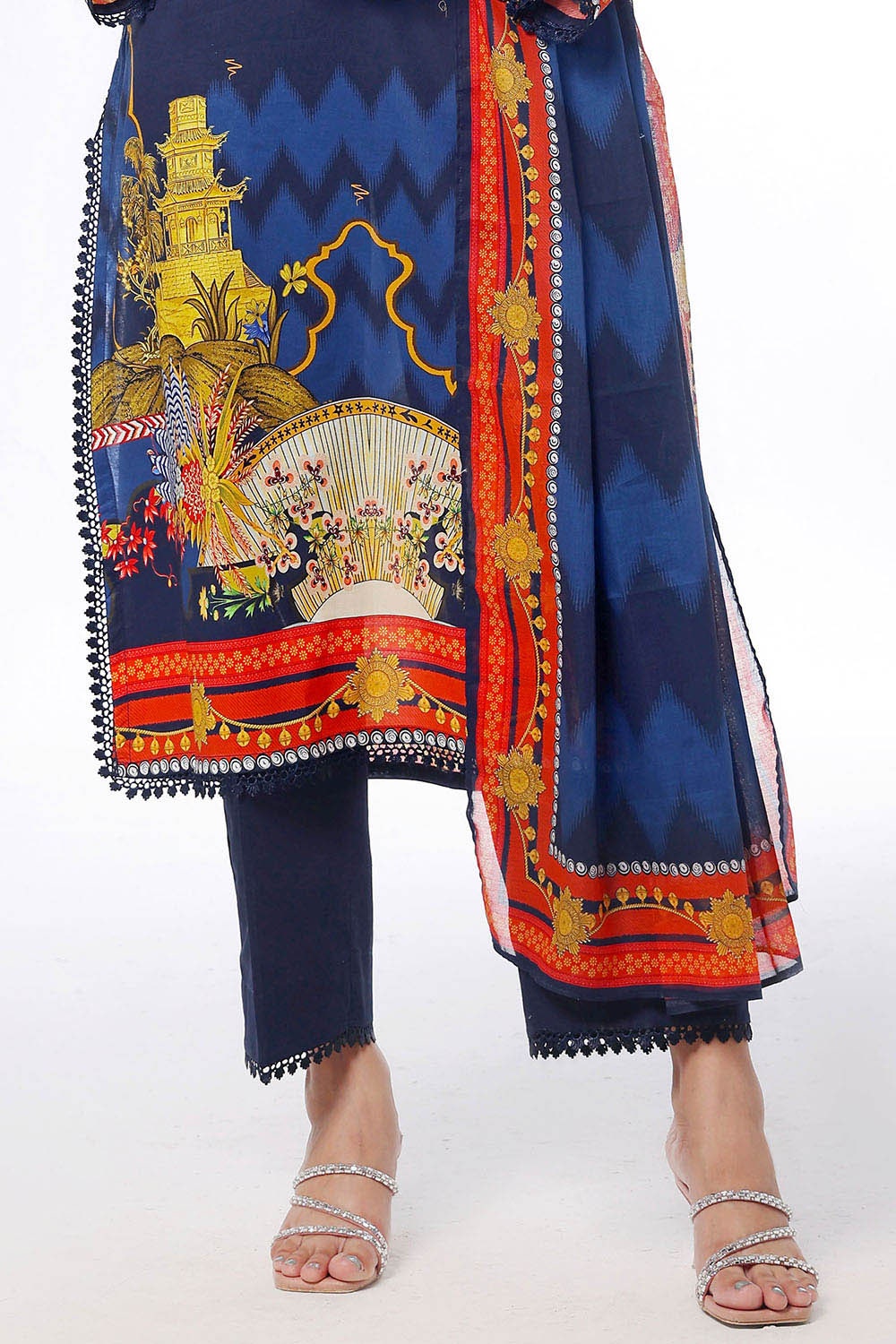 UAE-3 Piece Unstitched Printed Lawn Suit CLP-42210